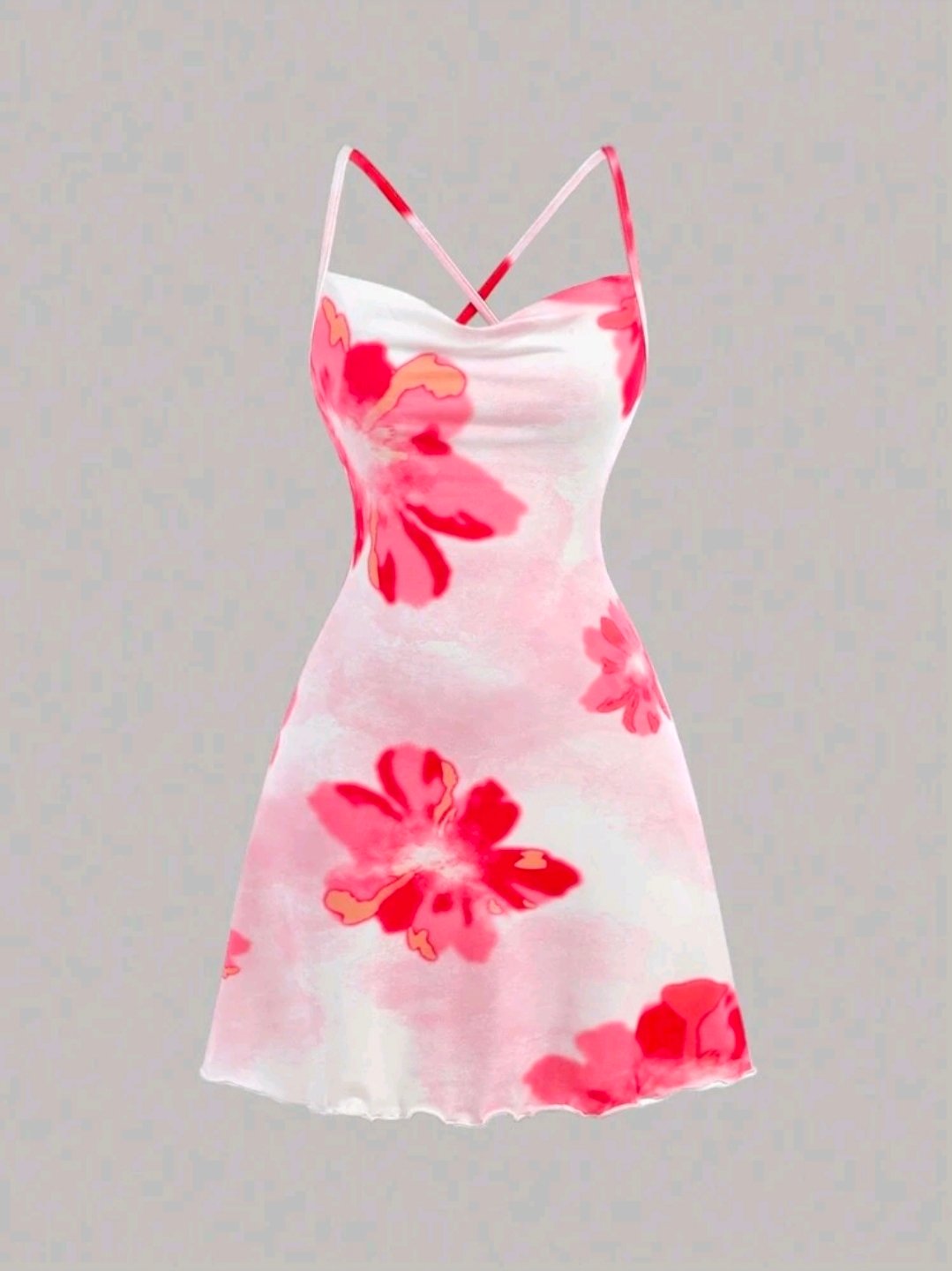 Mini vestido blanco floral
