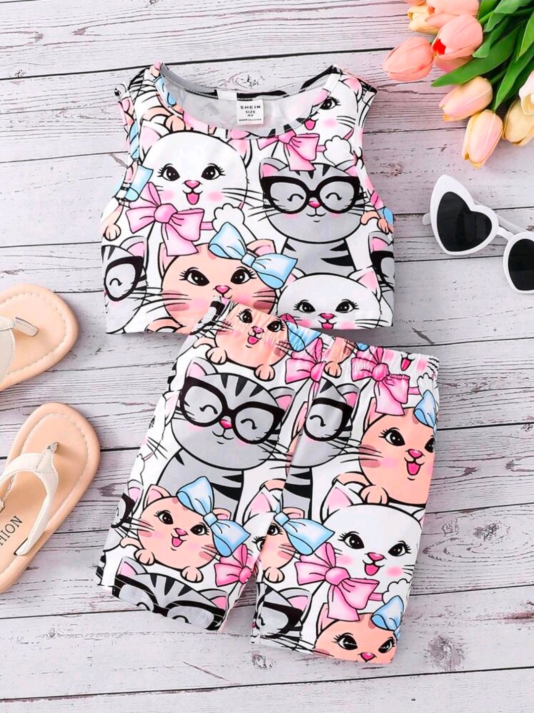 Conjunto infantil de gatos